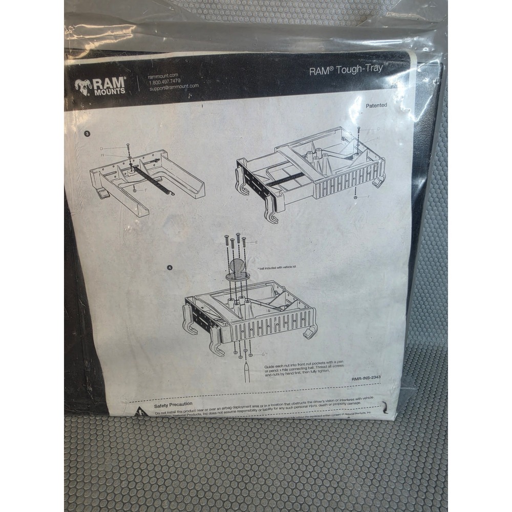 RAM Mounts Tough-Tray Universal Laptop Holder RAM-234-3 Black 10-16in Width